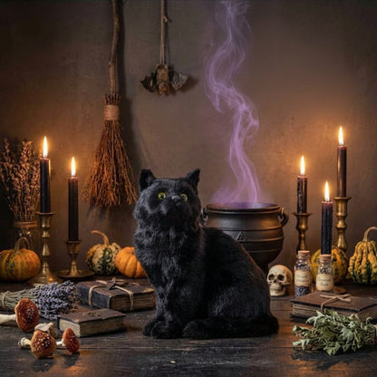 Ragon House Halloween Fall 8" Sitting Black Cat