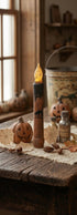 Halloween Timer Taper Candle 6.5" – Black Cat, Spider & Jack O Lantern - The Primitive Pineapple Collection
