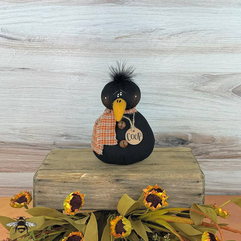 Primitive Spring Fall Honey and Me Coop the Baby Crow - The Primitive Pineapple Collection