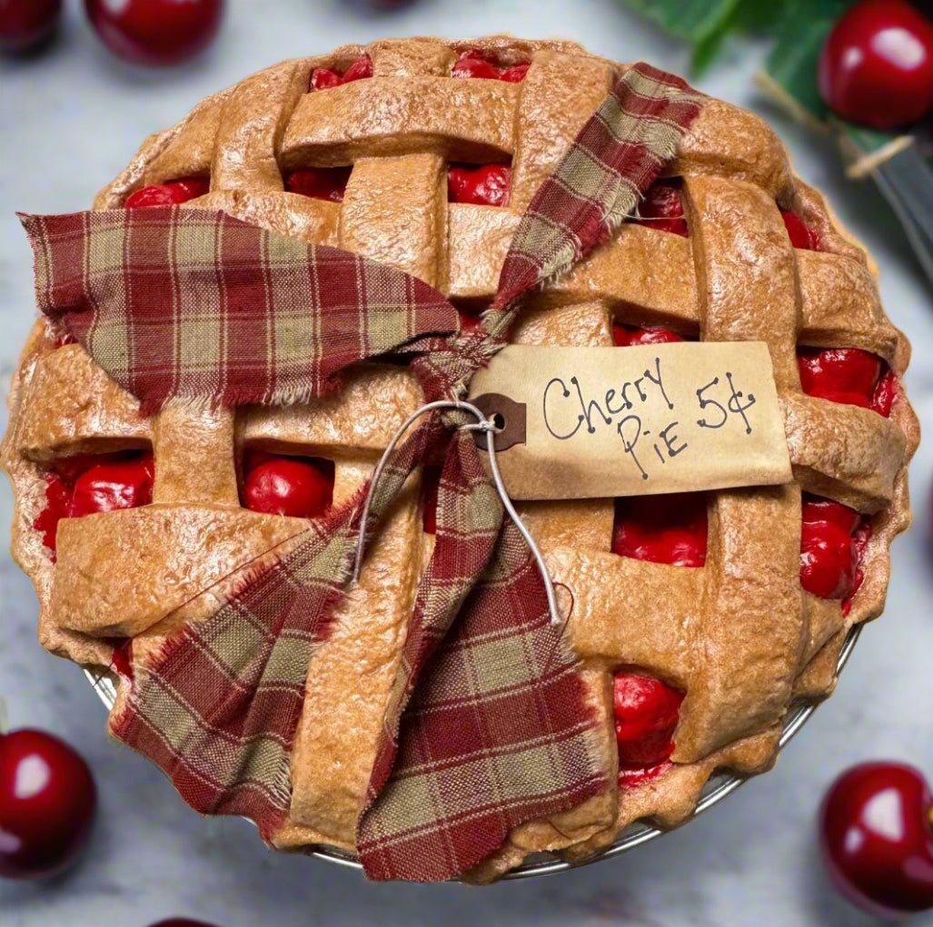 Primitive Colonial 9” Lattice Cherry Pie Choice of Scent - The Primitive Pineapple Collection