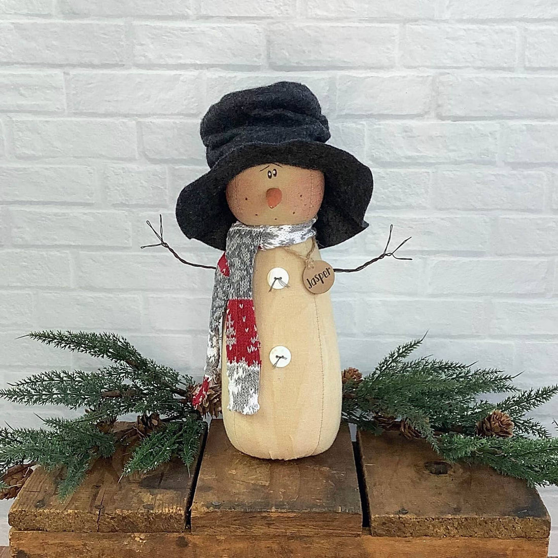 Honey and Me Christmas Jasper the Snowman C22325 - The Primitive Pineapple Collection