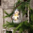 Primitive Christmas Gray Plaid Snowman Holding Light Up Candle - The Primitive Pineapple Collection