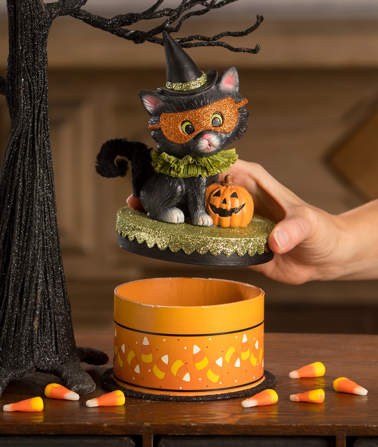 Bethany Lowe Halloween Kitty Binks on Box TL3355