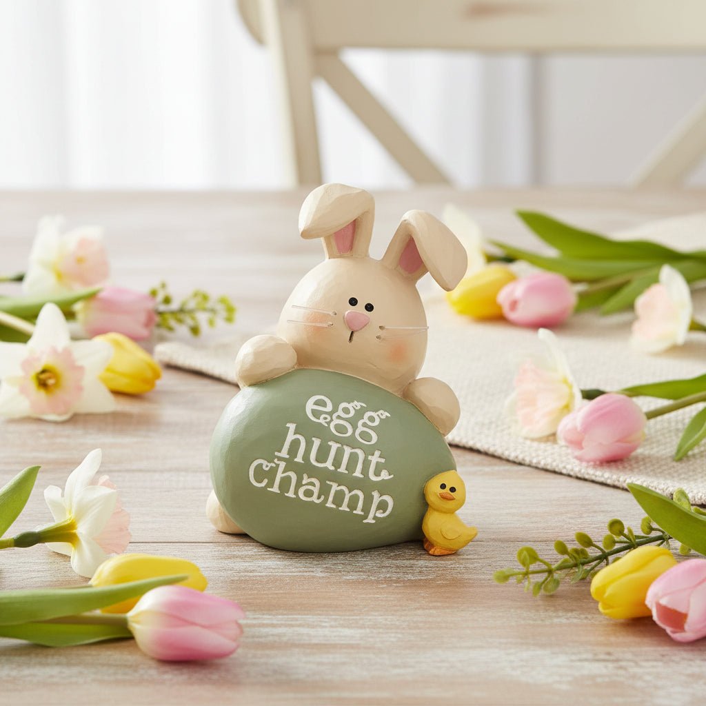 Farmhouse Blossom Bucket Spring Easter Bunny and Chick Egg Hunt Champion - The Primitive Pineapple Collection