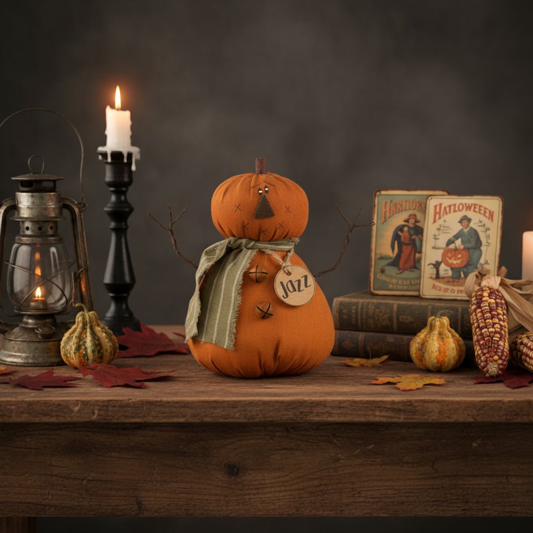 Honey and Me Halloween Jazz the Baby Jack-O-Lantern - The Primitive Pineapple Collection