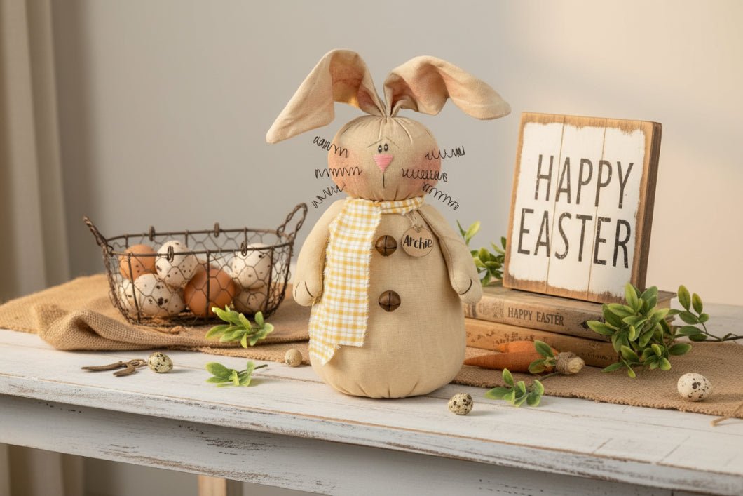 Primitive Easter Honey and Me Archie the Bunny - The Primitive Pineapple Collection