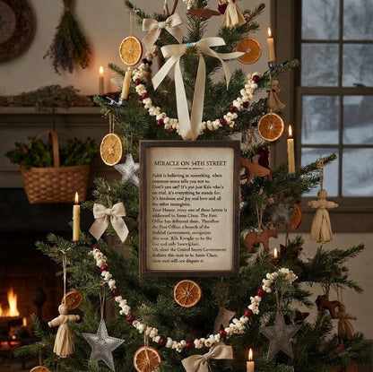 Ragon House Miracle on 34th Street Vintage-Look Christmas Sign Ornament - The Primitive Pineapple Collection