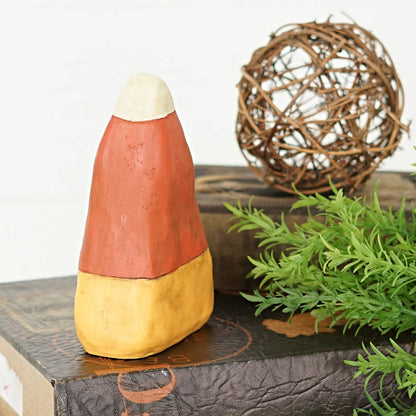 Primitive Rustic Halloween 6&quot; Candy Corn Shelf Sitter - The Primitive Pineapple Collection