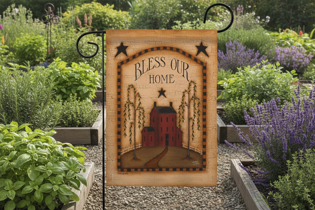 Farmhouse Bless Our Home Country Living Primitive Sweet Flag - The Primitive Pineapple Collection