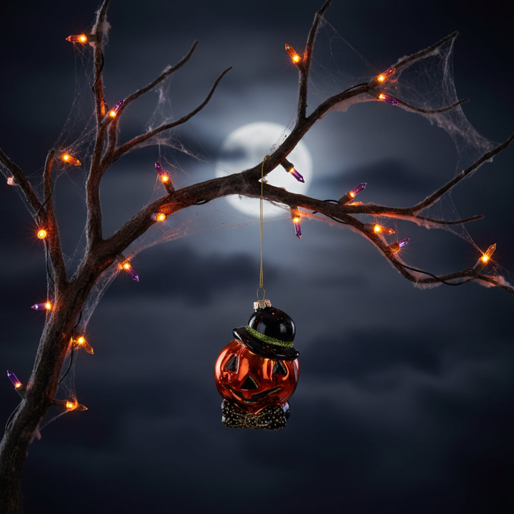 Retro Halloween Glass Jack O&