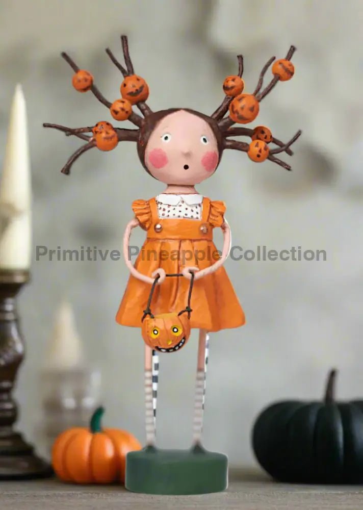 ESC and Company Halloween Twiggy Treat or Treat Girl By Lori Mitchell 15527 - The Primitive Pineapple Collection