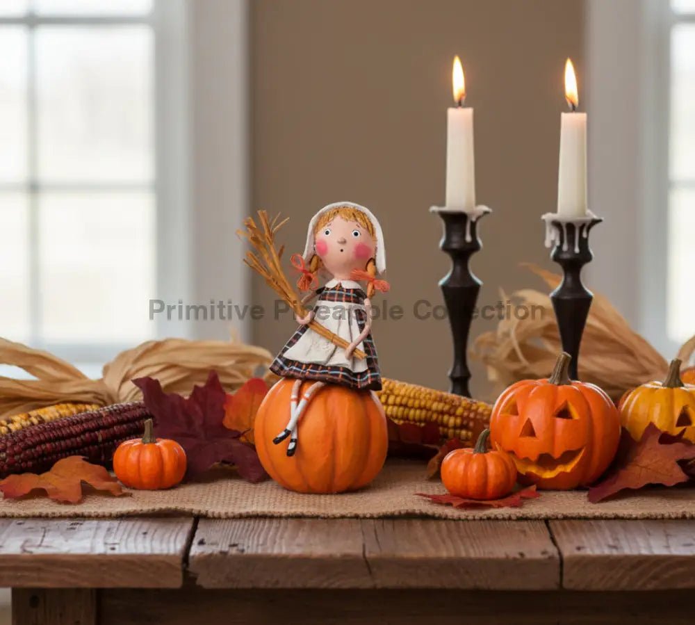 ESC and Company Thanksgiving Lori Mitchell Grateful Greta 18023 - The Primitive Pineapple Collection