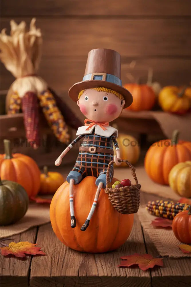 ESC and Company Thanksgiving Lori Mitchell Thankful Thad 18025 - Figurines