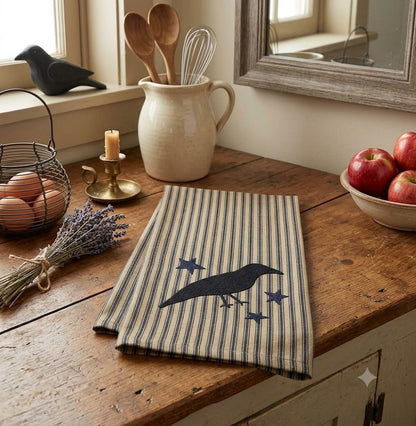Primitive Crow with Stars Towel