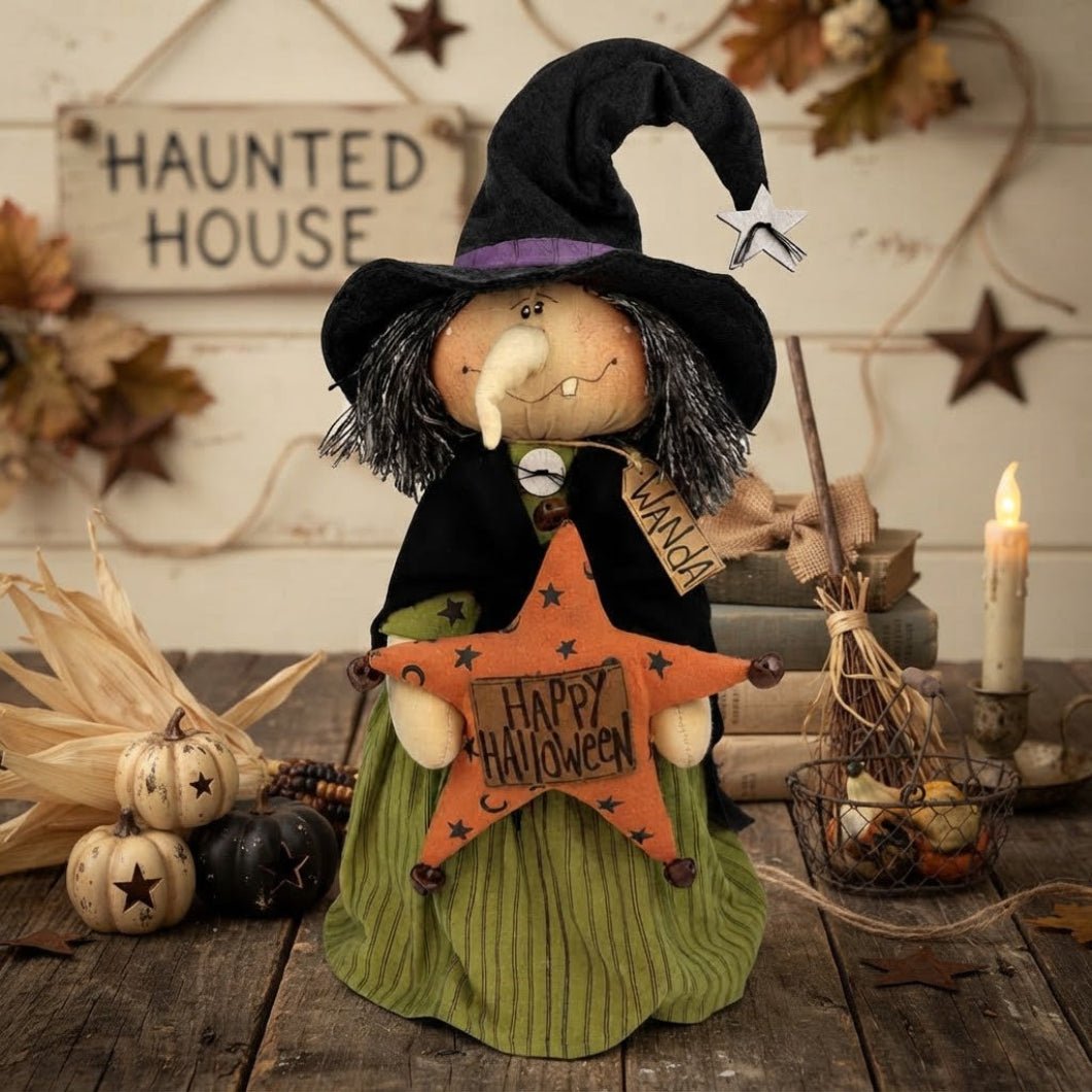 Honey and Me Halloween Wanda the Whimsy Witch 15" - The Primitive Pineapple Collection