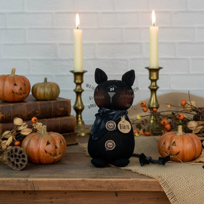 Honey and Me Halloween Binx the Cat Doll F22124 - The Primitive Pineapple Collection