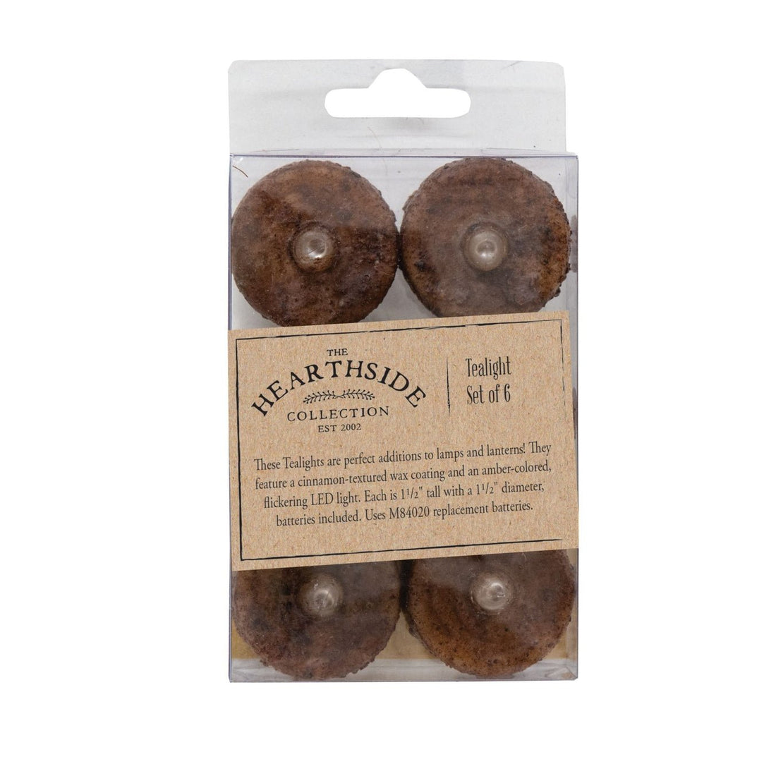 Primitive Farmhouse Burnt Mustard Grungy LED Tealights Pack of 6 - The Primitive Pineapple Collection