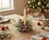 Primitive Christmas Icy Memories Mixed Pine & Berries Candle Ring, 1.5" - The Primitive Pineapple Collection