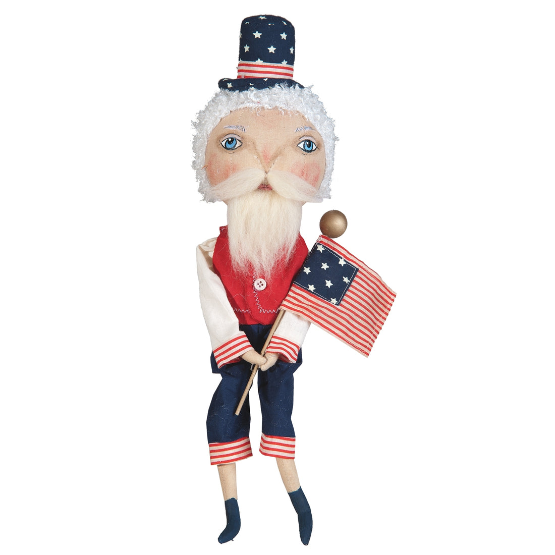 Primitive Folk art Americana Patriotic Samuel Liberty Doll Joe Spencer 15&quot;