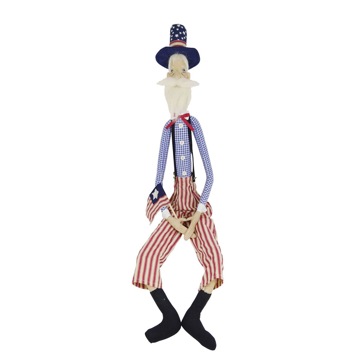 Primitive Folk art Americana Patriotic Freedom Sam Doll Joe Spencer 43&quot;