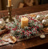 Primitive Christmas Candle Ring – Frosted Pepper Berry & Pine, 2"Diameter - The Primitive Pineapple Collection