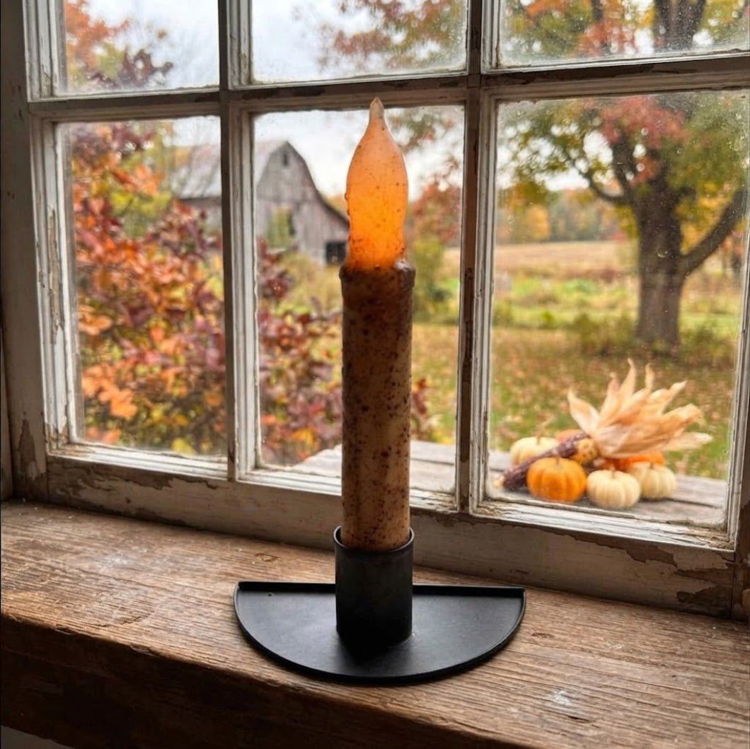 Primitive Country Half Moon Window Sill Candle Holder Farmhouse - The Primitive Pineapple Collection