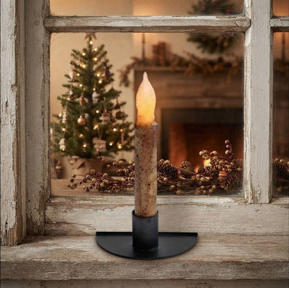 Primitive Country Half Moon Window Sill Candle Holder Farmhouse - The Primitive Pineapple Collection