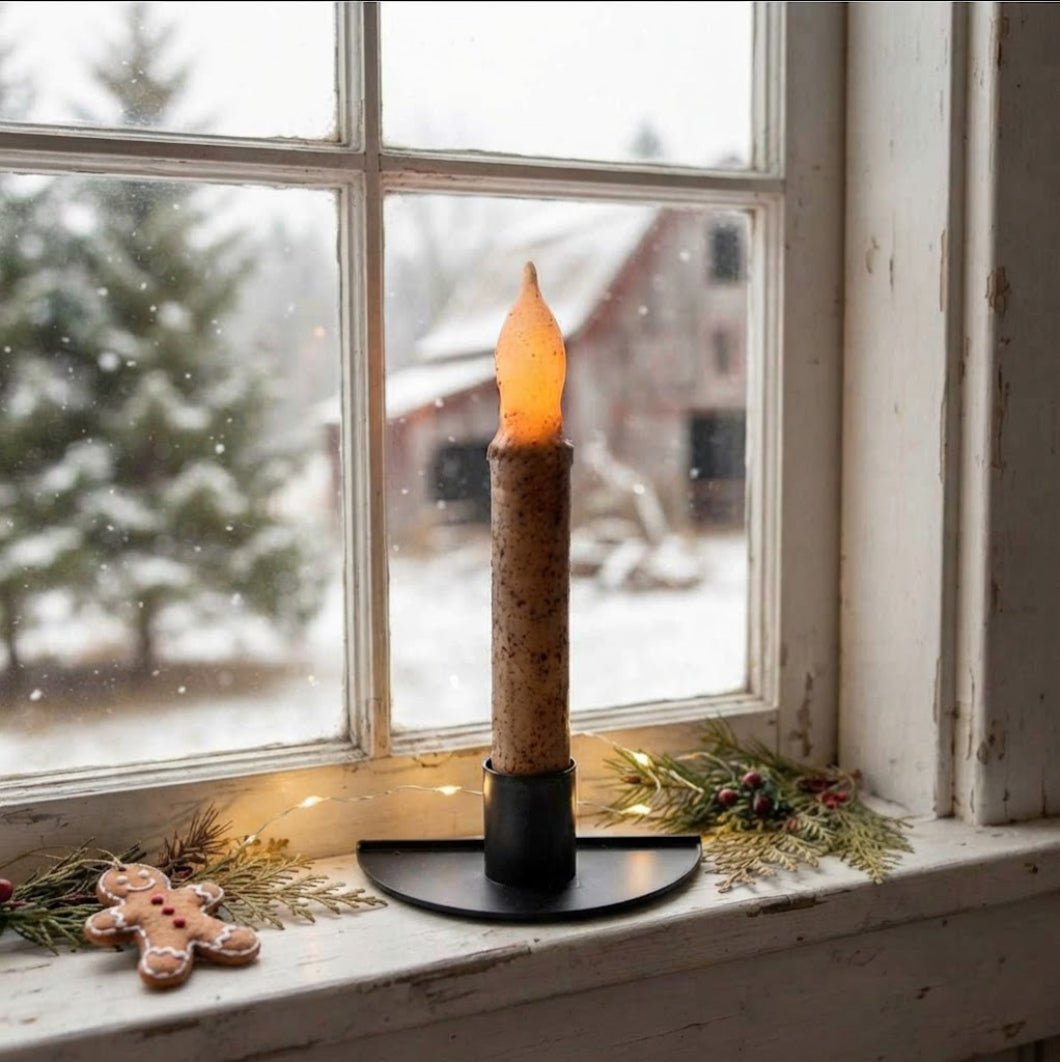 Primitive Country Half Moon Window Sill Candle Holder Farmhouse - The Primitive Pineapple Collection