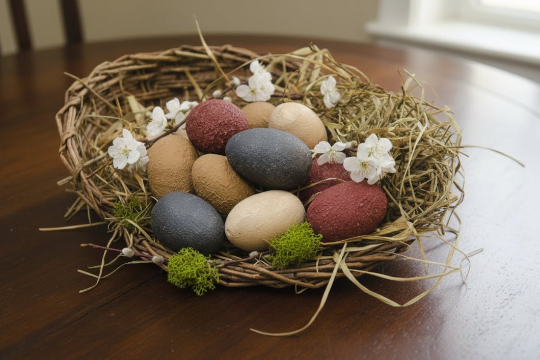 Primitive Spring Easter 12 pc Primitive Wood Eggs 1.5" - The Primitive Pineapple Collection