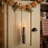 Primitive Black Wire Over-the-Door Taper Candle Holder, 12.5" - The Primitive Pineapple Collection