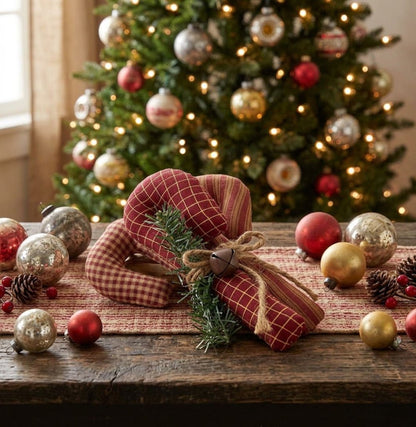 Primitive Country Christmas 3 pc Olde Thyme Stuffed Candy Cane Bundle - The Primitive Pineapple Collection