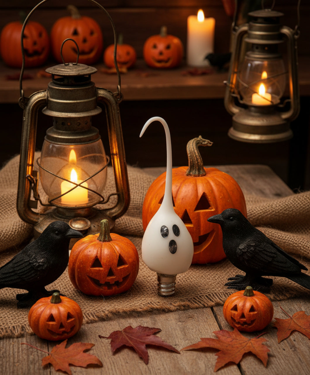 Vickie Jean Ghost Silicone Dipped 4-Watt Halloween Bulb