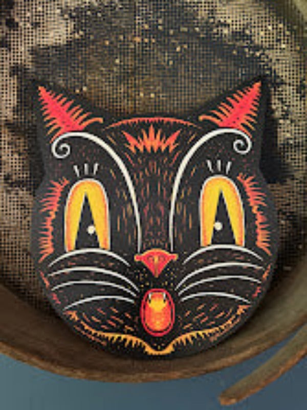 Handcrafted Halloween Johanna Parker Halloween Cat Wood Cutout Out 12&quot;