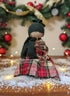 Primitive Christmas Handcrafted Holly Snow Girl Doll w/ Hat 12" - The Primitive Pineapple Collection