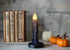 Primitive Halloween 4" Battery Operated Black Taper Candle W/Timer - The Primitive Pineapple Collection