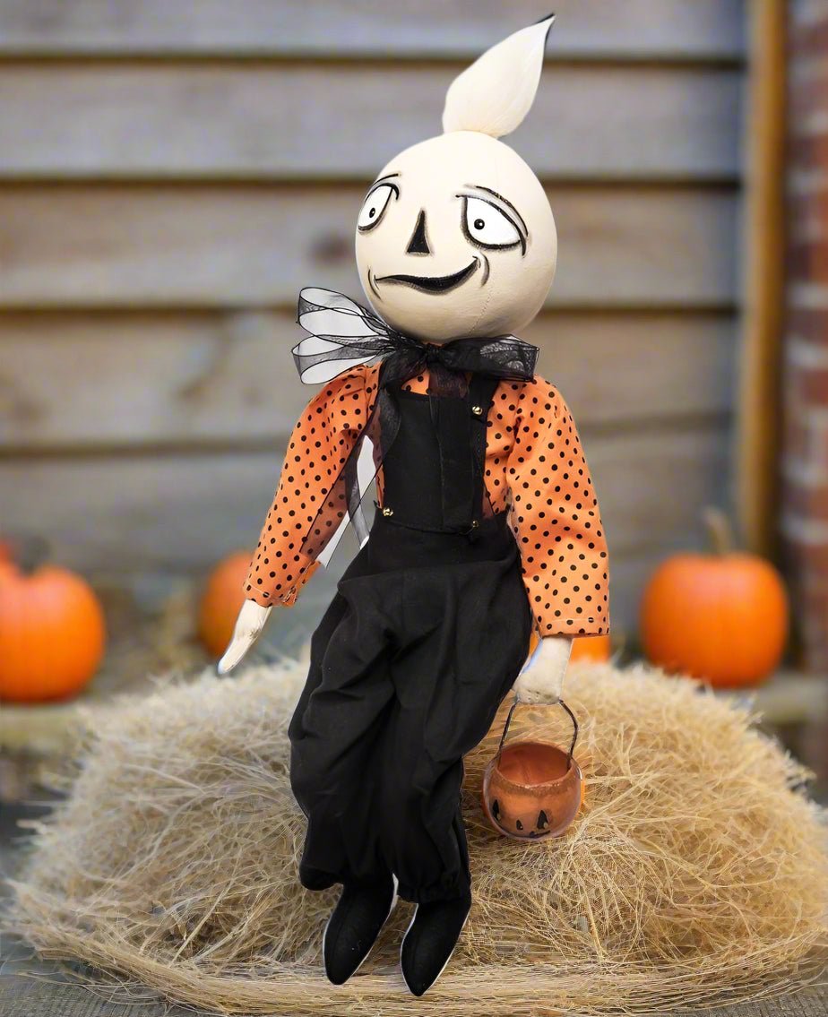 Gathered Tradition Joe Spencer Halloween Ozzie Ghost Retired Figurine - The Primitive Pineapple Collection
