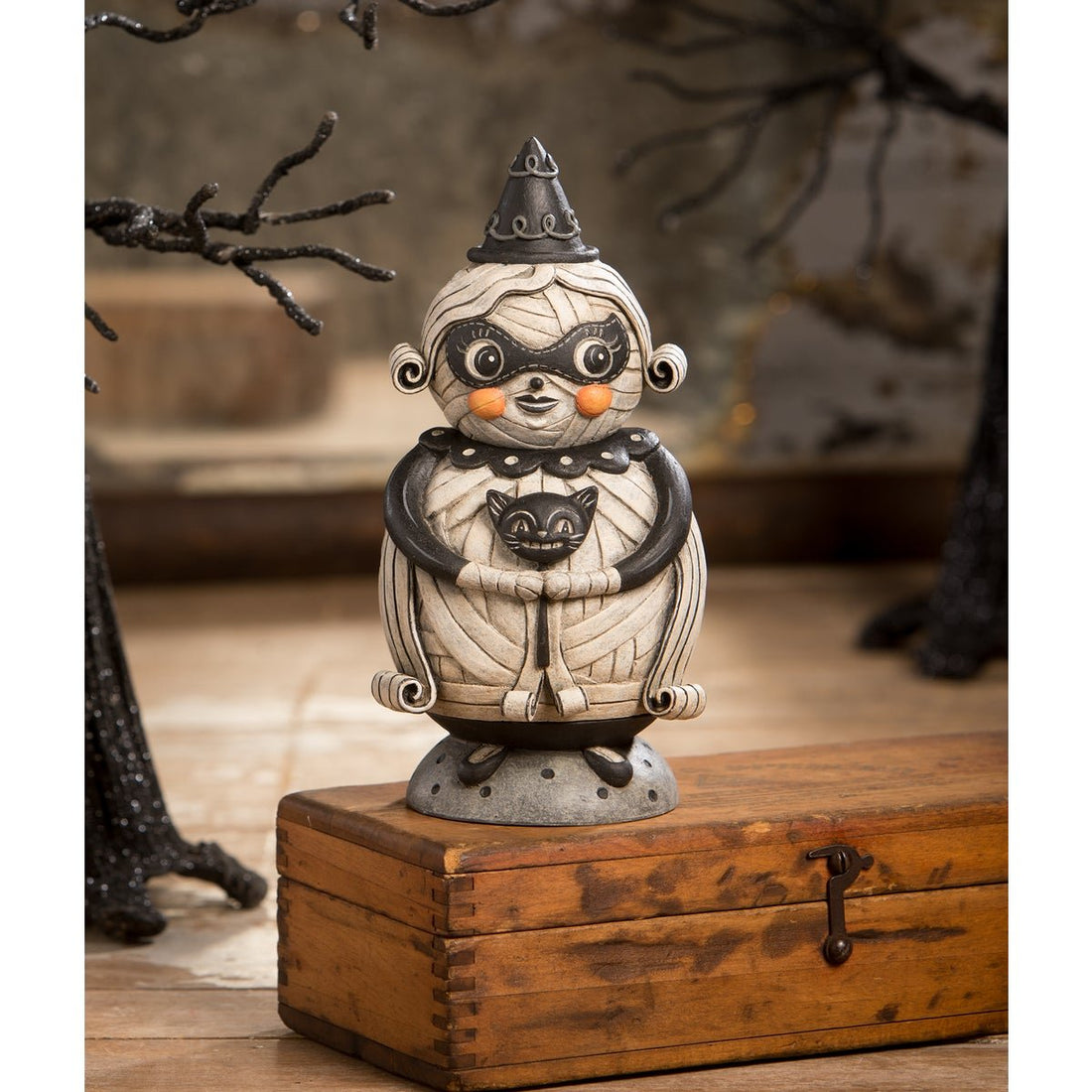 Bethany Lowe Halloween Grinning Mumma Mia Spooks Jar JP3029 - The Primitive Pineapple Collection