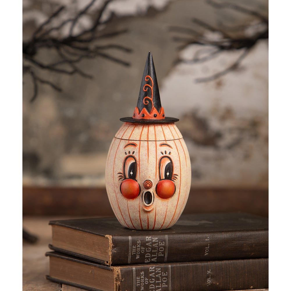 Bethany Lowe Halloween Gourdy White - O - Ween Johanna Parker JP4032 - The Primitive Pineapple Collection