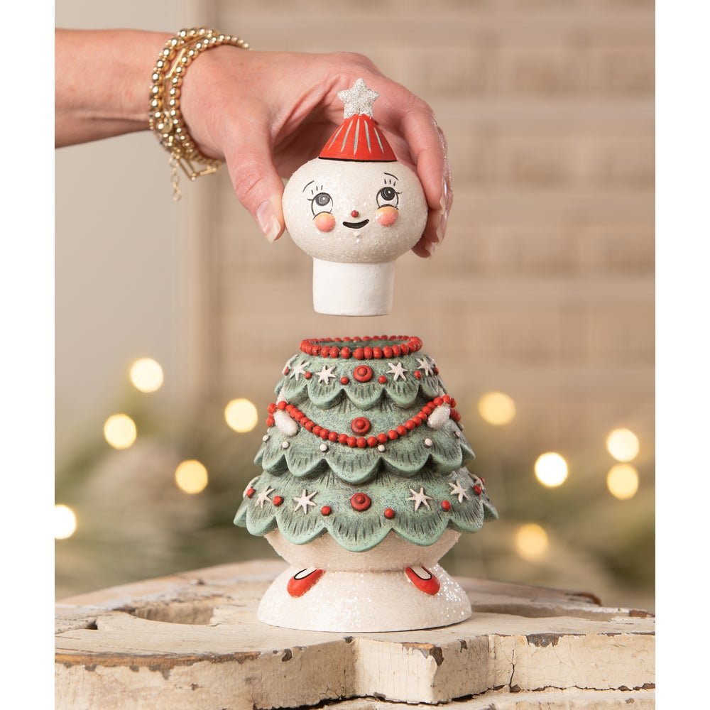 Bethany Lowe Christmas Johanna Parker Frosty Treena Jolly Jar JP4033 - The Primitive Pineapple Collection