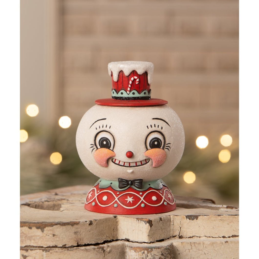Bethany Lowe Christmas Johanna Parker Peppermint Snow Beau Container JP4034 - The Primitive Pineapple Collection