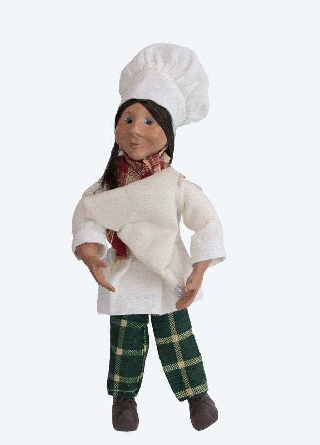 Colonial Byers Choice Christmas Kindle Squeeze Pastry Baker Elf K217