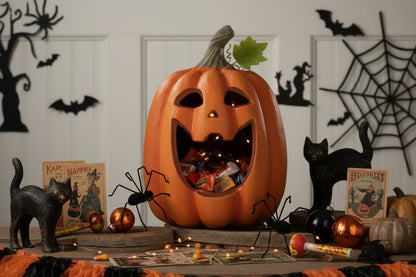 Bethany Lowe Halloween 15.75" Big Mouth Jack O&