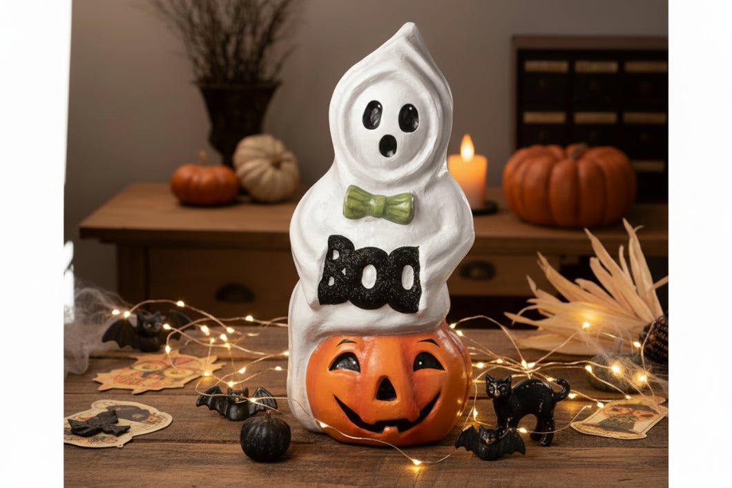 Bethany Lowe Halloween 19" Boo Ghostie and Jack KA5116 - The Primitive Pineapple Collection