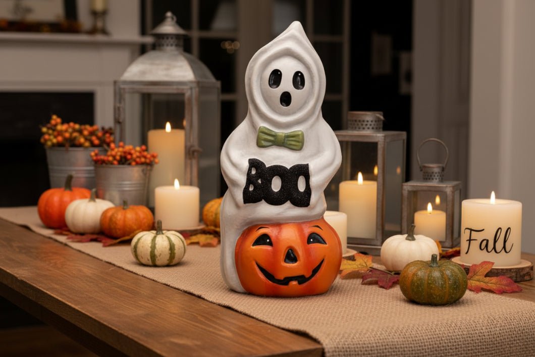 Bethany Lowe Halloween 19" Boo Ghostie and Jack KA5116 - The Primitive Pineapple Collection