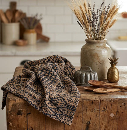 Primitive Farmhouse Birmingham Jacquard Kitchen Towel - The Primitive Pineapple Collection