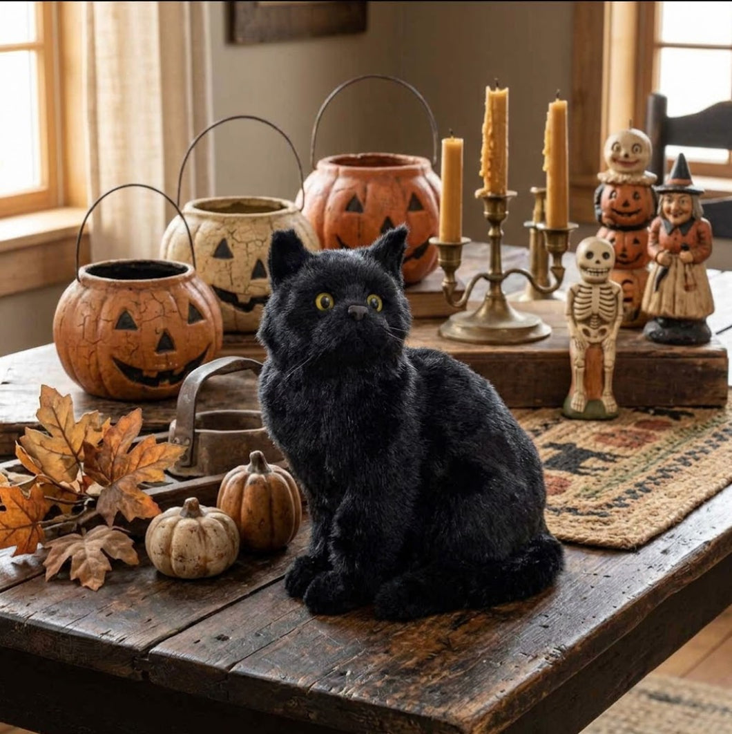 Ragon House Halloween Fall 8" Sitting Black Cat