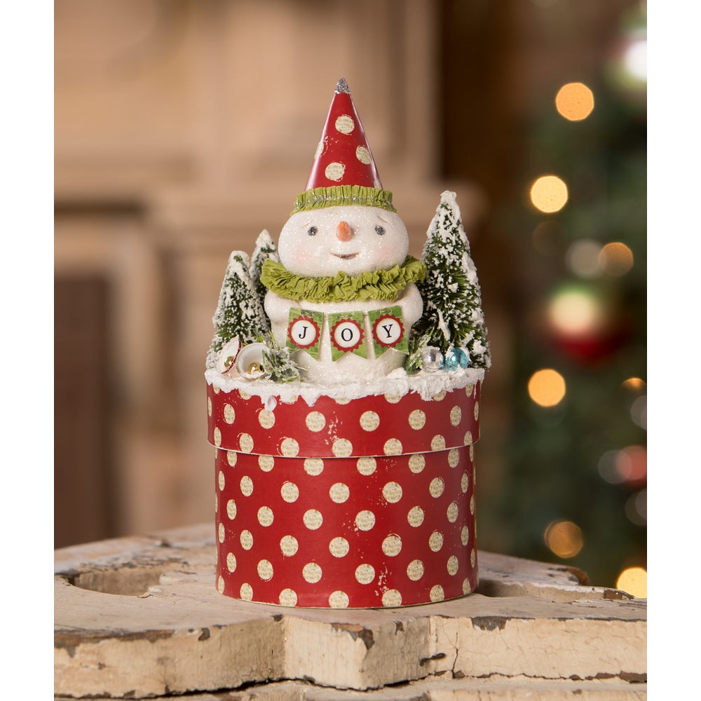 Bethany Lowe Christmas Joy Snowman on Box MA3081