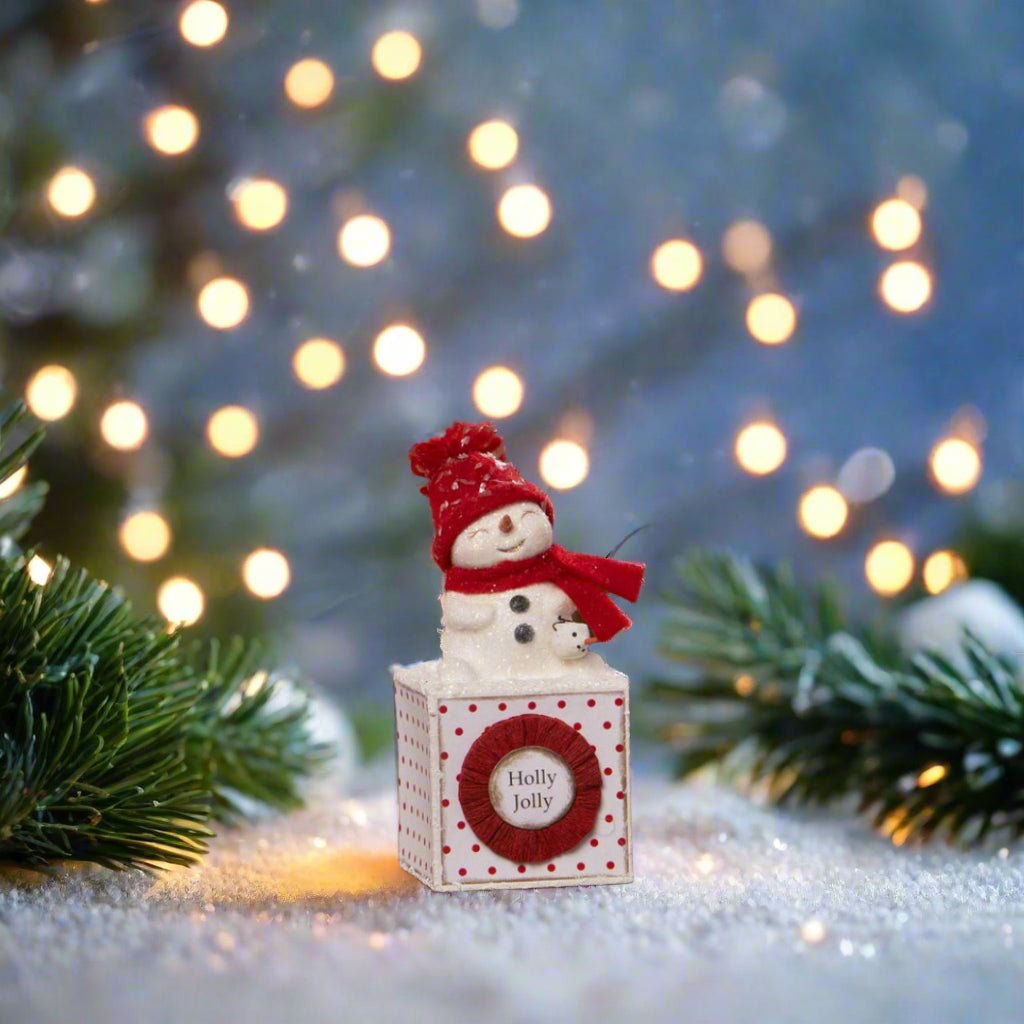 Bethany Lowe Christmas Holly Jolly Snowgirl MA4077 - The Primitive Pineapple Collection