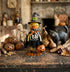 Primitive Halloween Recycled Metal Sabrina Witch w/ Jack O lantern Bucket Figurine - The Primitive Pineapple Collection