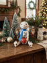 Primitive Christmas 8.75" Recycled Metal Sitting Snowman with Heart & Scarf - The Primitive Pineapple Collection